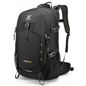 Mochila de senderismo SKYSPER 30 litros con funda de lluvia y porta bastones