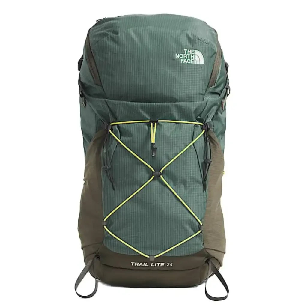 Mochila de senderismo rápido para mujer The North Face Trail Lite 24 con tirantes tipo chaleco y bolsillos frontales