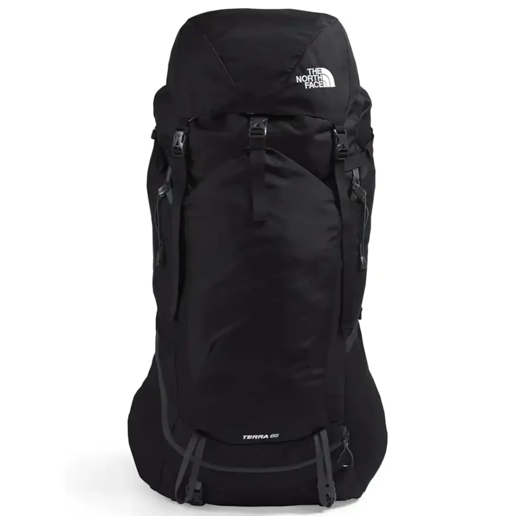 Mochila de gran capacidad The North Face Terra 65 litros con suspensión OPTIFIT y apertura frontal en J