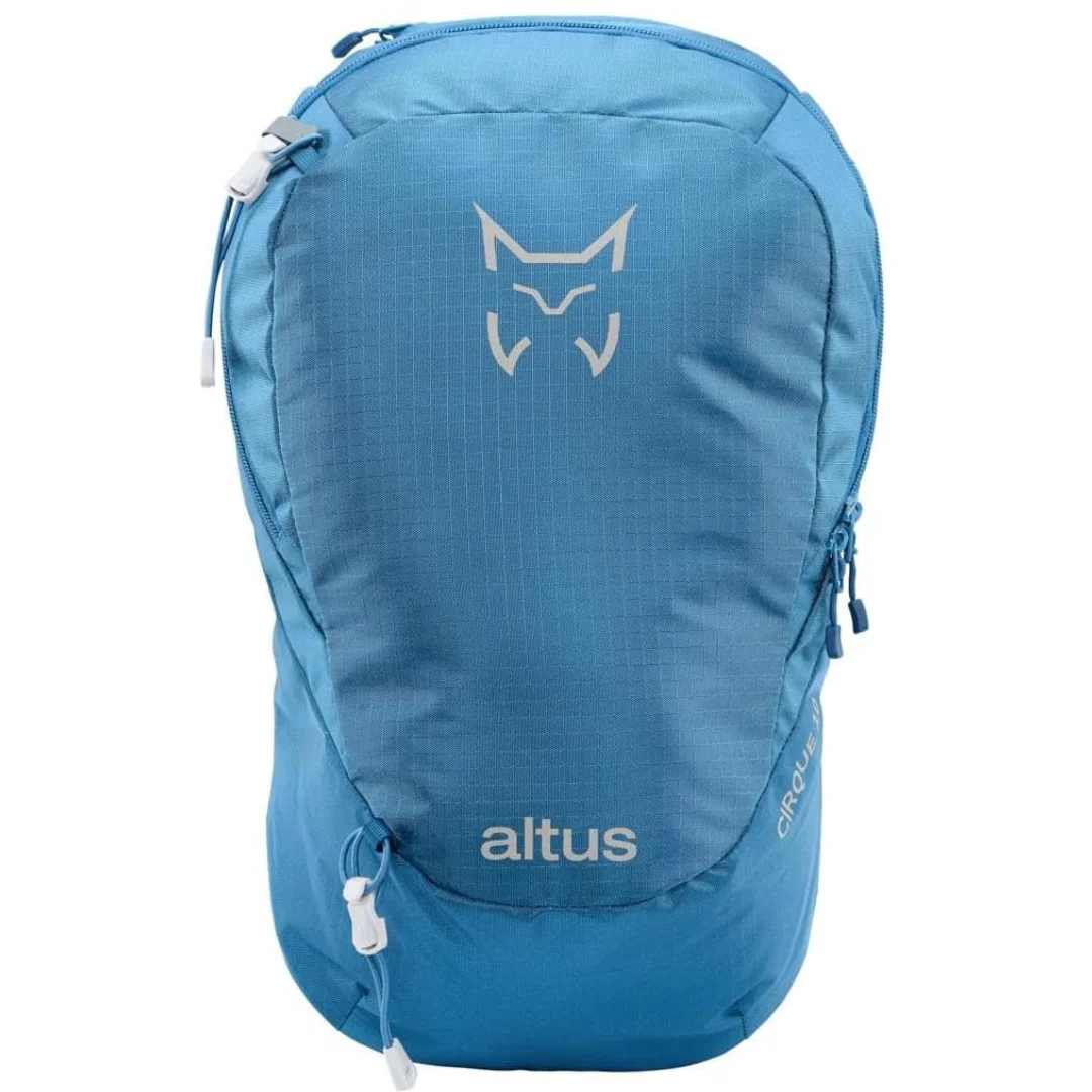 Mochila técnica Altus Cirque 10 litros con porta bastones para senderismo ligero