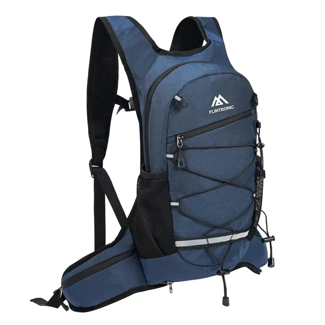 Mochila ligera Flintronic plegable con bandas reflectantes para seguridad nocturna