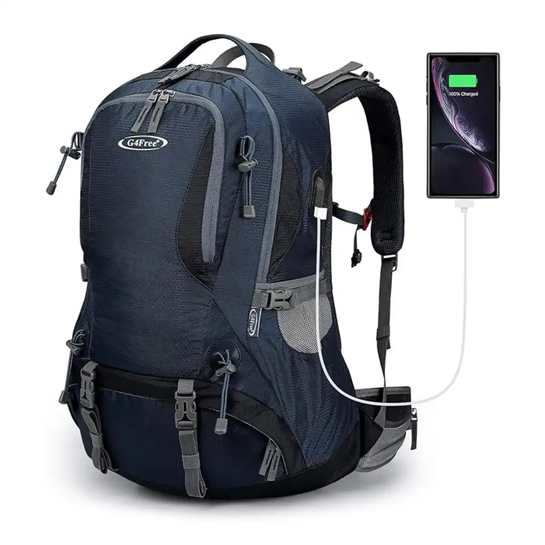 Mochila de montaña G4Free 50 litros con bolsillo independiente para calzado y funda para lluvia