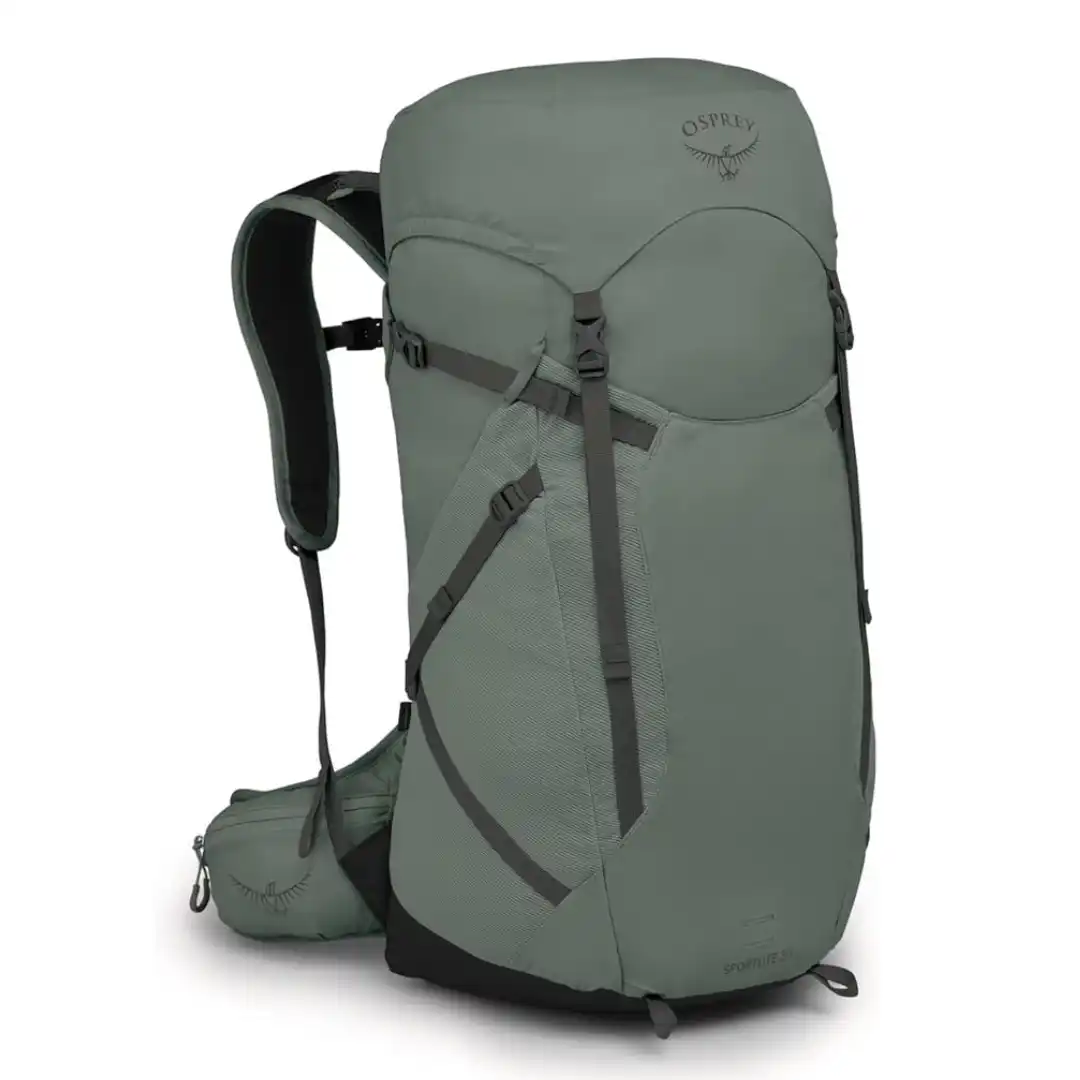 Mochila Osprey Sportlite 30 litros con diseño de carga superior con tapa y bolsillos en el cinturón
