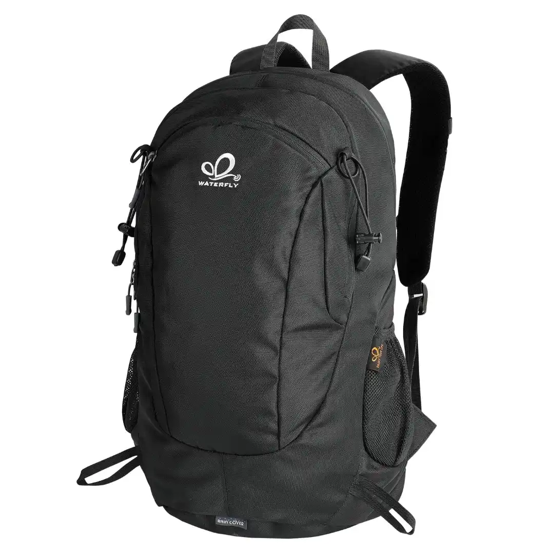 Mochila de trekking Waterfly 30 litros con sistema de múltiples bolsillos y compartimento antirrobo trasero