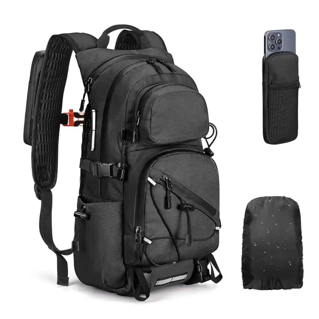 Mochila de senderismo 22L con funda extraíble para móvil en la correa del hombro