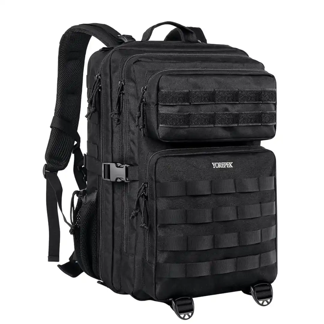 Mochila táctica Yorepek 50 litros con sistema Molle, compartimento para portátil de 18 pulgadas y 18 bolsillos