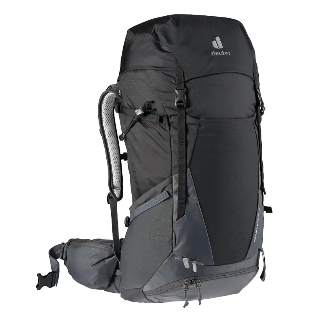 Mochila de gran travesía Deuter 60+10 litros con sistema de espalda ventilada Aircomfort y aletas de cadera móviles