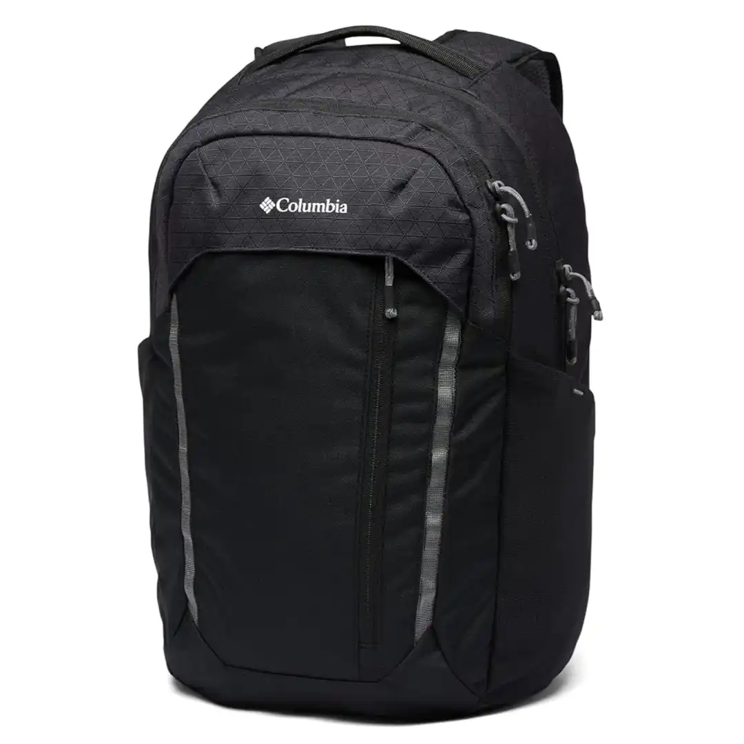 Mochila Columbia Atlas Explorer 26L negra con compartimento acolchado para portátil de 15 pulgadas y correas frontales