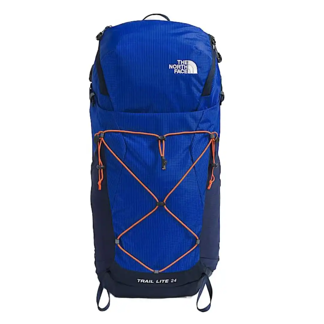 Mochila de senderismo rápido The North Face Trail Lite 24 con doble correa de esternón y bolsillos para hidratación