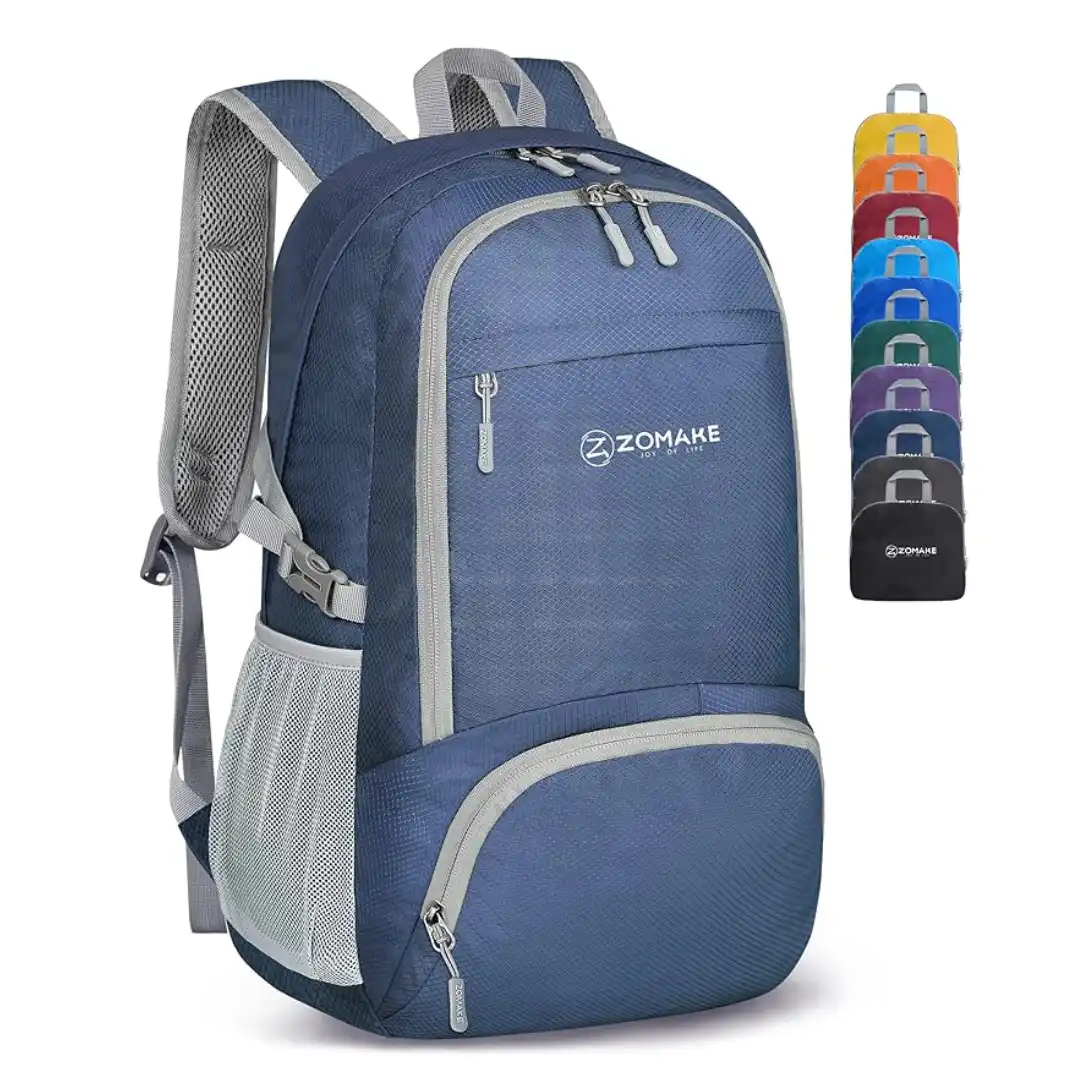 Mochila plegable de gran capacidad Zomake 30 litros con correa de pecho y cintas de seguridad laterales