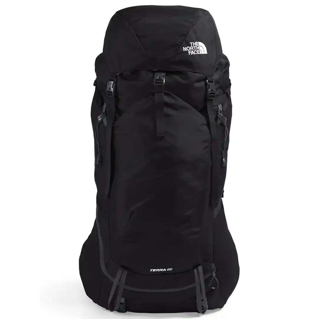 Mochila de gran capacidad The North Face Terra 65 litros con suspensión OPTIFIT y apertura frontal en J